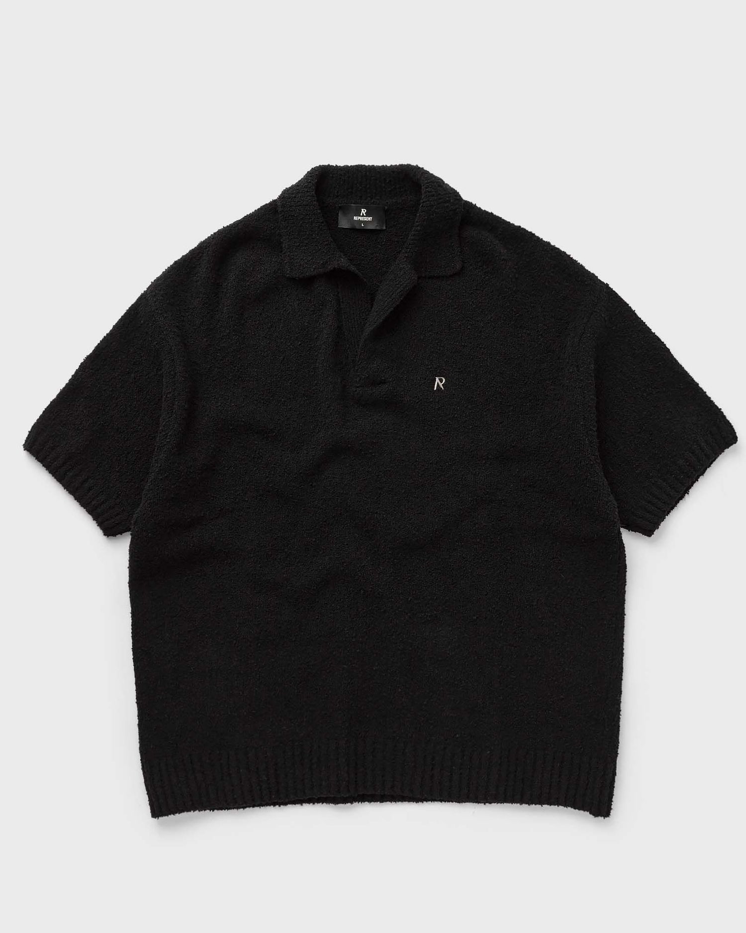 Polo skjorte Represent Clo Represent BOUCLE TEXTURED KNIT POLO Sort | MLM305-01, 0