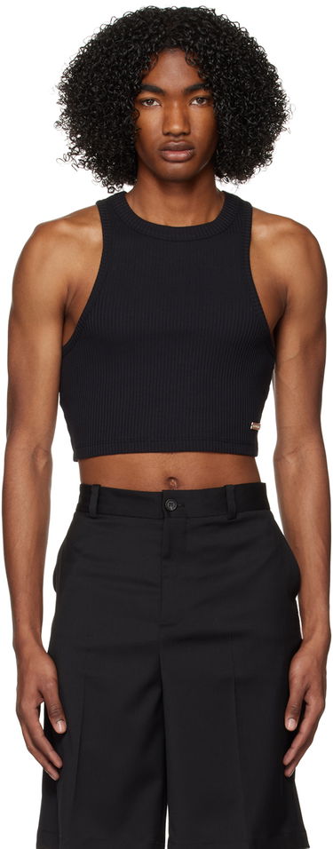 Tanktop Han Kjøbenhavn Han Kjobenhavn Cropped Ribbed Tank Top Sort | M-132459, 0