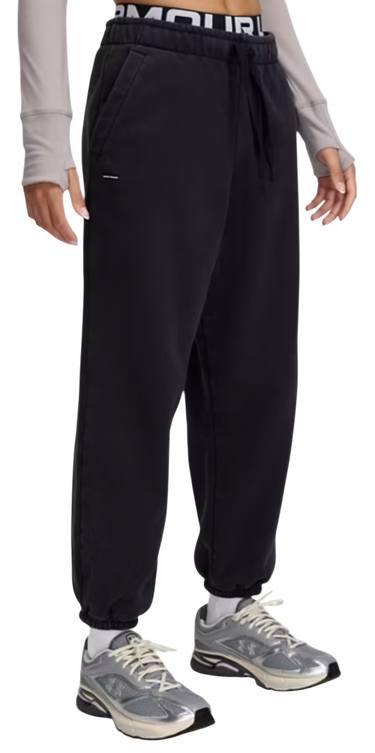 Joggingbukser Under Armour Under Armour Icon Heavyweight Fleece Oversized Pants Sort | 1386488-001, 0