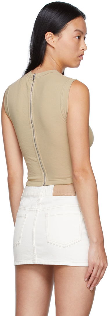 Tanktop Dion Lee Cotton Fitted Tank Top Beige | C3048S22, 2