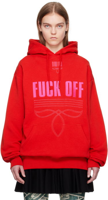 Sweatshirt VETEMENTS Embroidered Hoodie Rød | VL20HD280R, 0