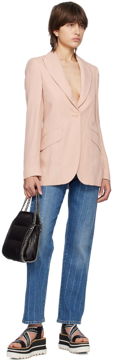 Jakke Stella McCartney Stella McCartney Women's Peaked Lapel Blazer Lyserød | 6500383STA49, 3