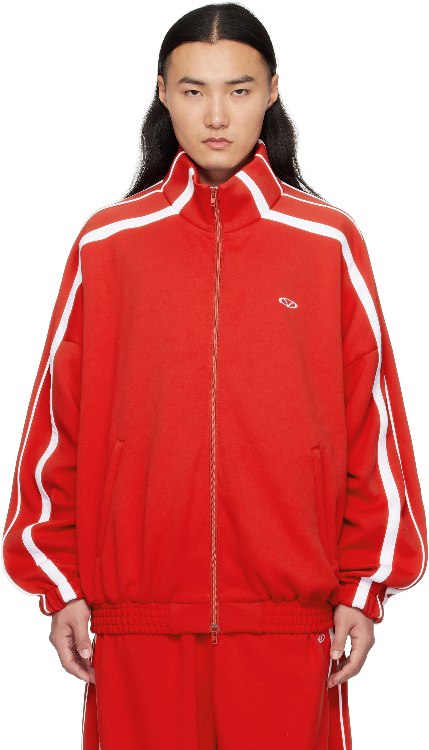 Træningsdragt VETEMENTS Vetements Oval Logo Gym Track Jacket Rød | UA66JA360R, 0