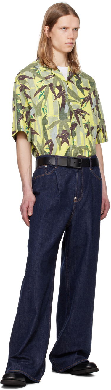 Skjorte KENZO Kenzo Paris 'Chiku-Rin Camo' Short Sleeve Shirt Gul | FF55CH1309P1, 4