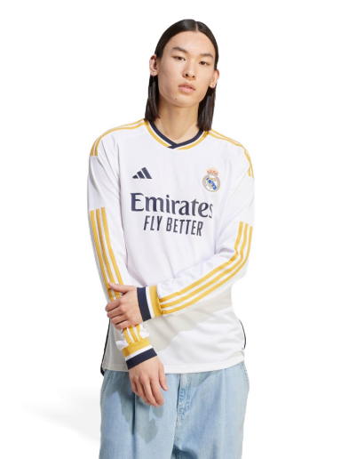 Jersey adidas Originals Real Madrid 23/24 Long Sleeve Home Jersey Hvid | IB0018