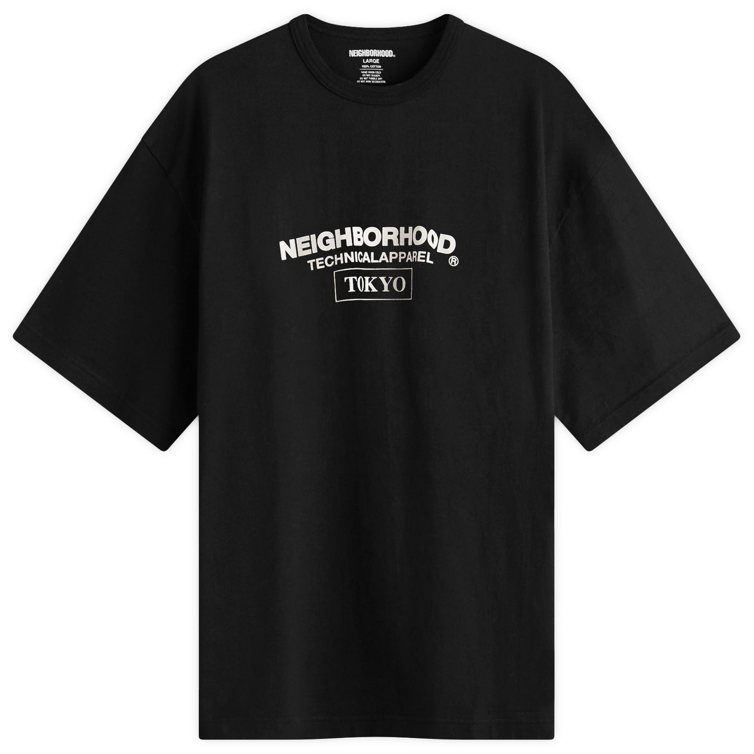 T-shirt Neighborhood Technical Apparel Tokyo Graphic Tee, Size Large Sort | 251PCNH-ST16-BLK, 0