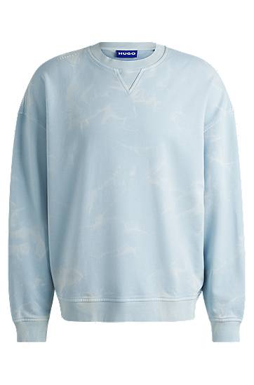 Sweater BOSS HUGO Tie-Dye Terry Sweatshirt Blå | 50534266, 0