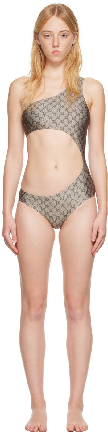 Badetøj Gucci GG Swimsuit Beige | 695817 XHAFM, 0