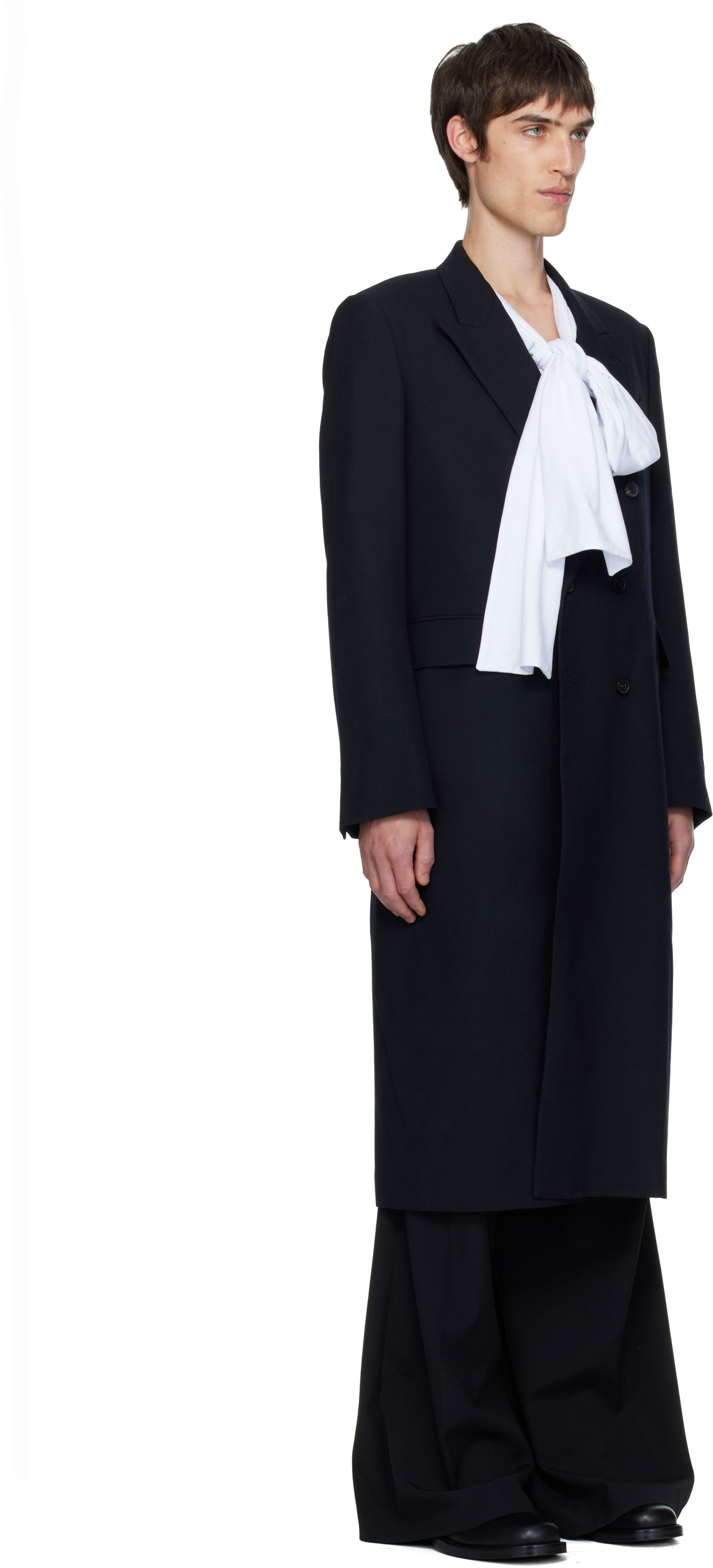 Frakker Dries Van Noten Dries Van Noten Wool Twill Coat Sort | 252-020241-2246, 1