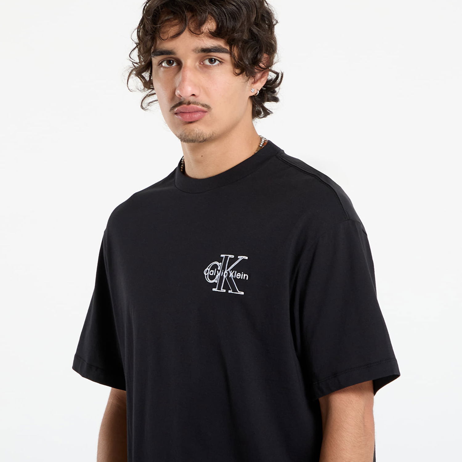 T-shirt CALVIN KLEIN Calvin Klein Jeans Men's 30S Micro Monolog Graphic T-Shirt Sort | LV04RC856G UB1, 1