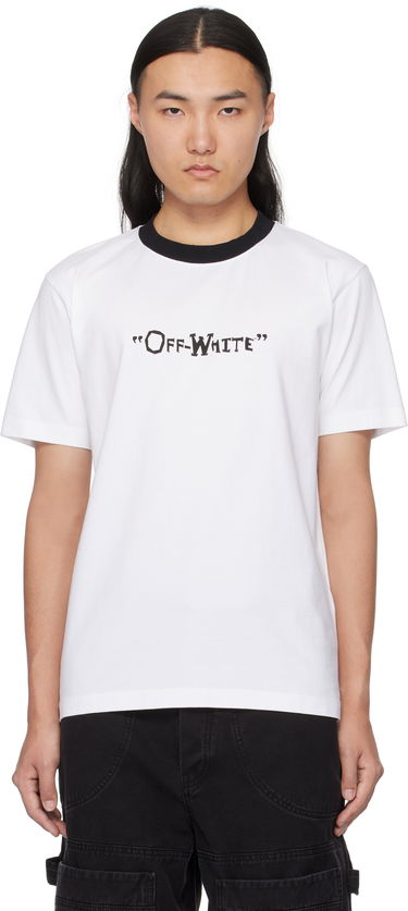 T-shirt Off-White Slim Quote T-Shirt Hvid | OMAA027S25JER0090110, 0