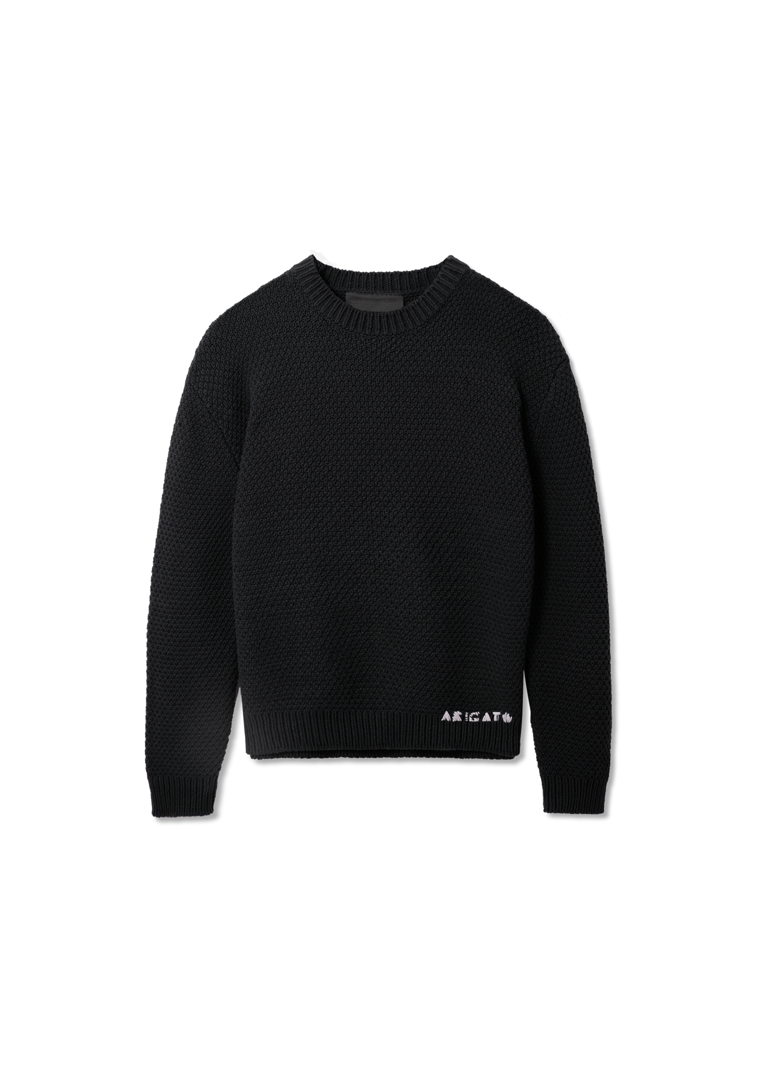 Sweater AXEL ARIGATO Block Knit Crew Neck Sweater Sort | A3331003, 1