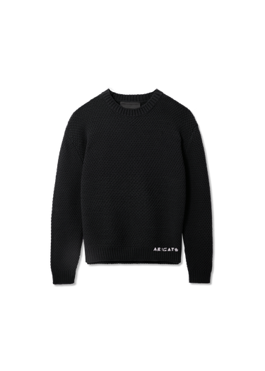 Sweater AXEL ARIGATO Block Knit Crew Neck Sweater Sort | A3331003, 1