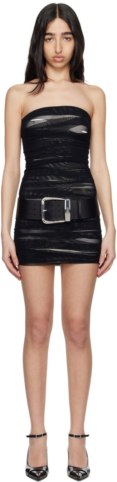 Kjole Maison Margiela MM6 Maison Margiela Elastic Jersey Mesh Mini Dress Sort | S62DA0037 S24423, 0