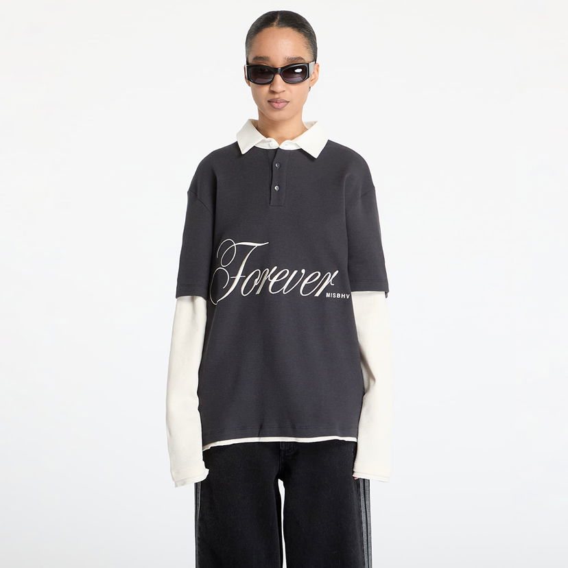 Polo skjorte MISBHV MISBHV Forever Double Layered Polo Sort | 250M152