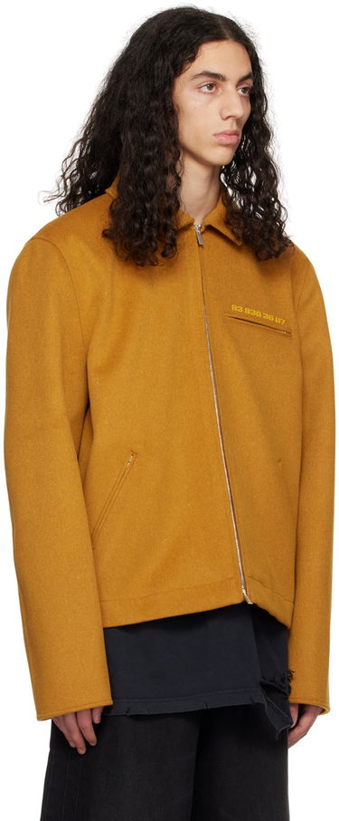 Jakke VETEMENTS VTMNTS Felted Zip-Up Jacket Gul | VL14JA480M, 1