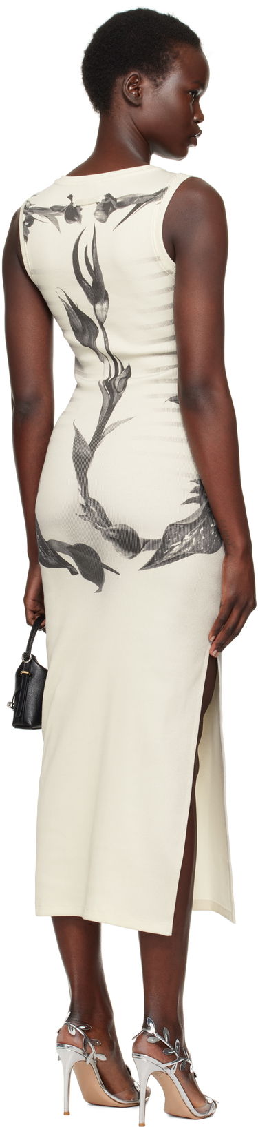 Kjole Jean Paul Gaultier Jean Paul Gaultier Flower Body Morphing Marinière Maxi Dress Beige | 25/33-F-RO360-J579-010200, 2
