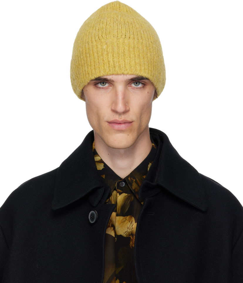 Beanie Dries Van Noten Dries Van Noten Alpaca Blend Beanie Gul | 252-021231-2709