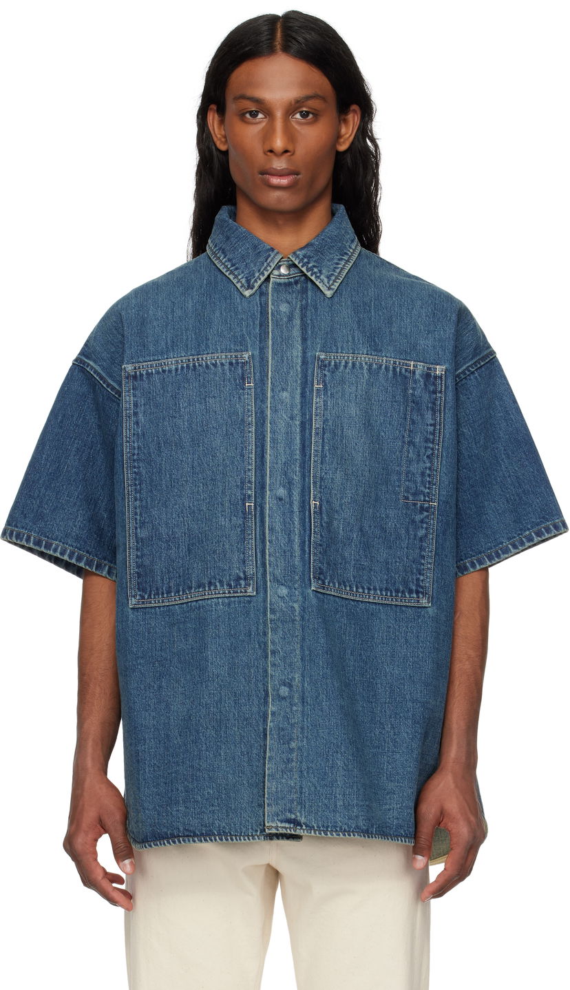 Skjorte Jil Sander Jil Sander Patch Pocket Denim Overshirt Blå | J47DL0168_J45291