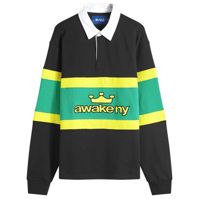 Polo skjorte Awake NY Rugby Shirt Sort | AWK-FW24-TP004-BLK