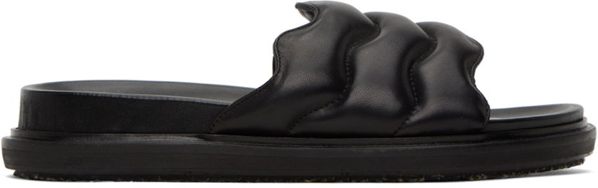Sneakers og sko Marni Fussbett Platform Slides Sort | FBMR002401 P5443, 0
