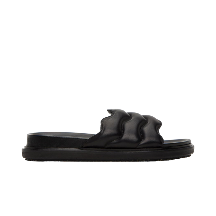 Sneakers og sko Marni Fussbett Platform Slides Sort | FBMR002401 P5443