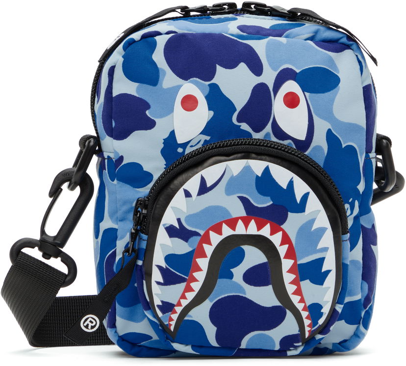 Skuldertaske BAPE Camo Print Mini Shoulder Bag Blå | 001SGK801012M