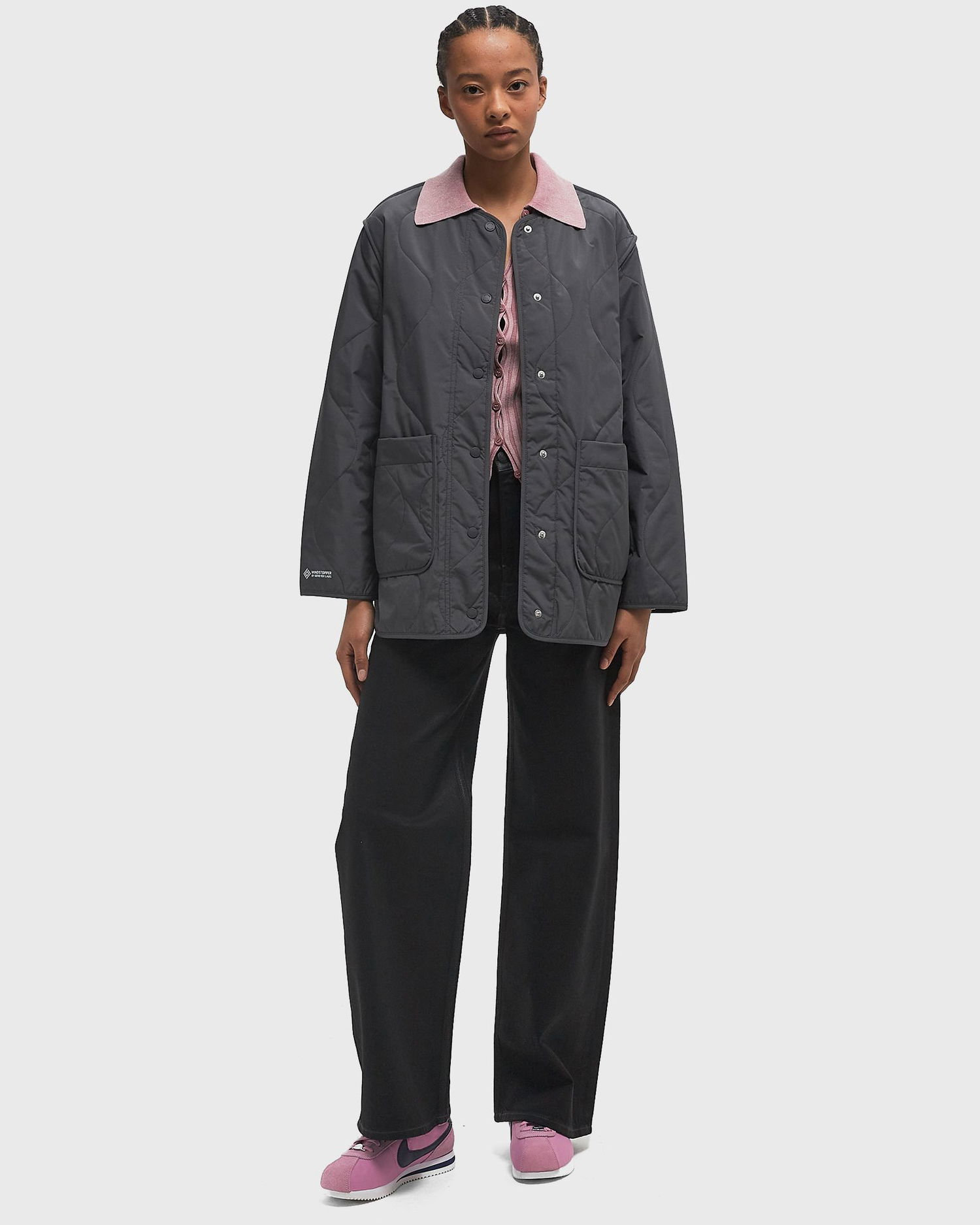 Vindjakke Samsoe Samsoe Samsøe & Samsøe Saya Windbreaker Jacket L Grå | F24200019-IRON-GATE, 1