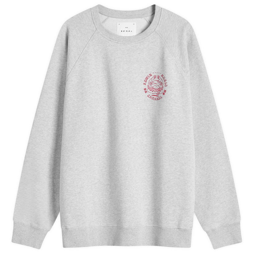 Sweater EDWIN Music Channel Crew Sweat, Size Large Grå | I032507-DF67