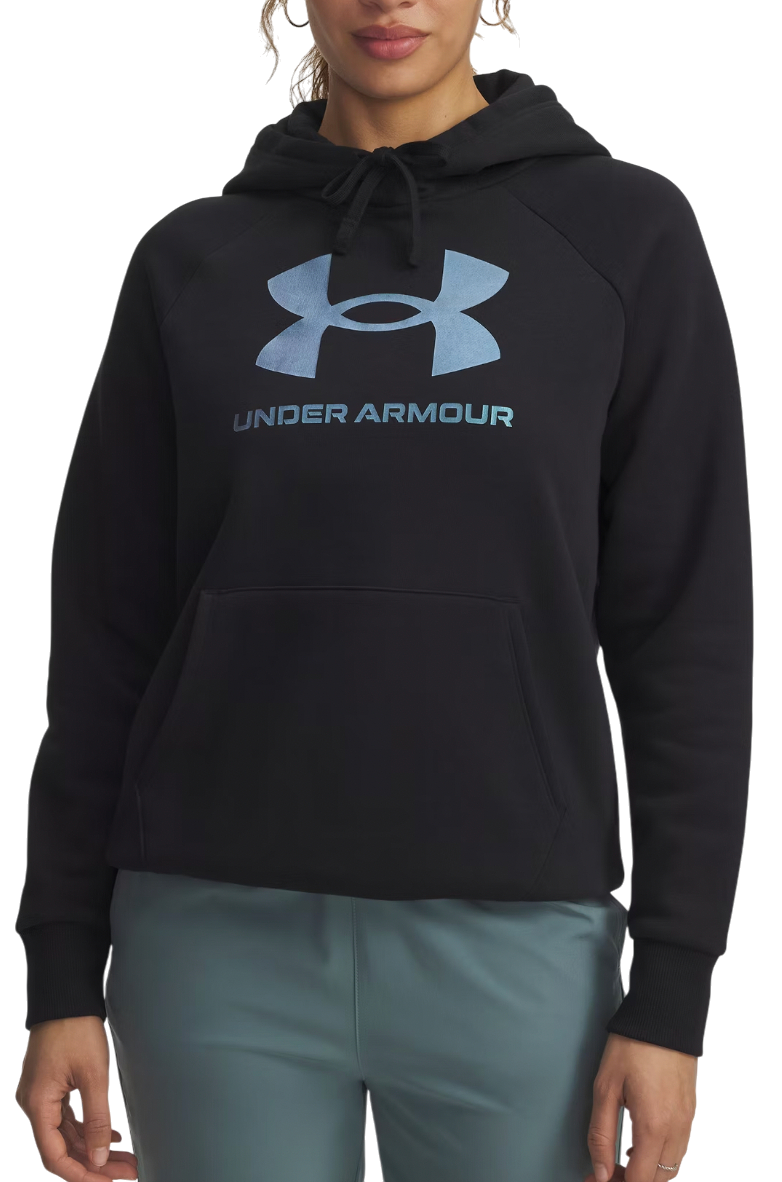 Sweatshirt Under Armour Rival Fleece Shimmer Hoodie Sort | 6003710-007, 0