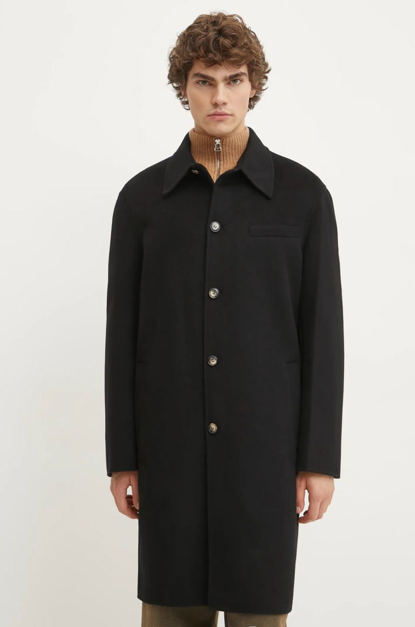 Frakker Nanushka Nanushka JANNO Oversize Wool Coat Sort | NM24CROW01799