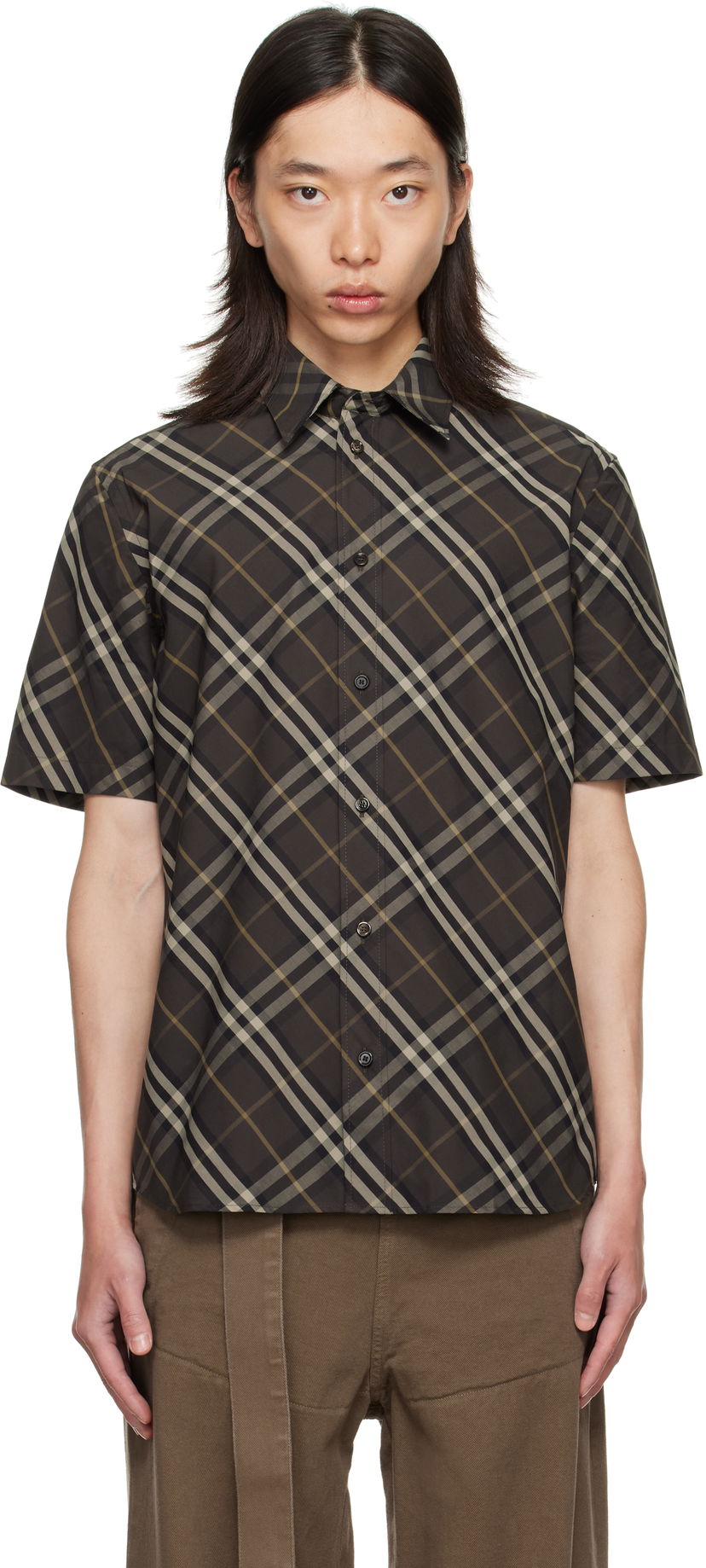 Skjorte Burberry Burberry Relaxed Fit Check Cotton Shirt Brun | 8116127