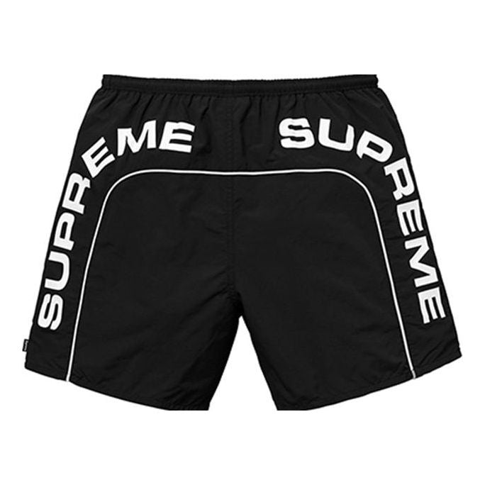 Badetøj Supreme Arc Logo Water Shorts Sort | SUP-SS18-297