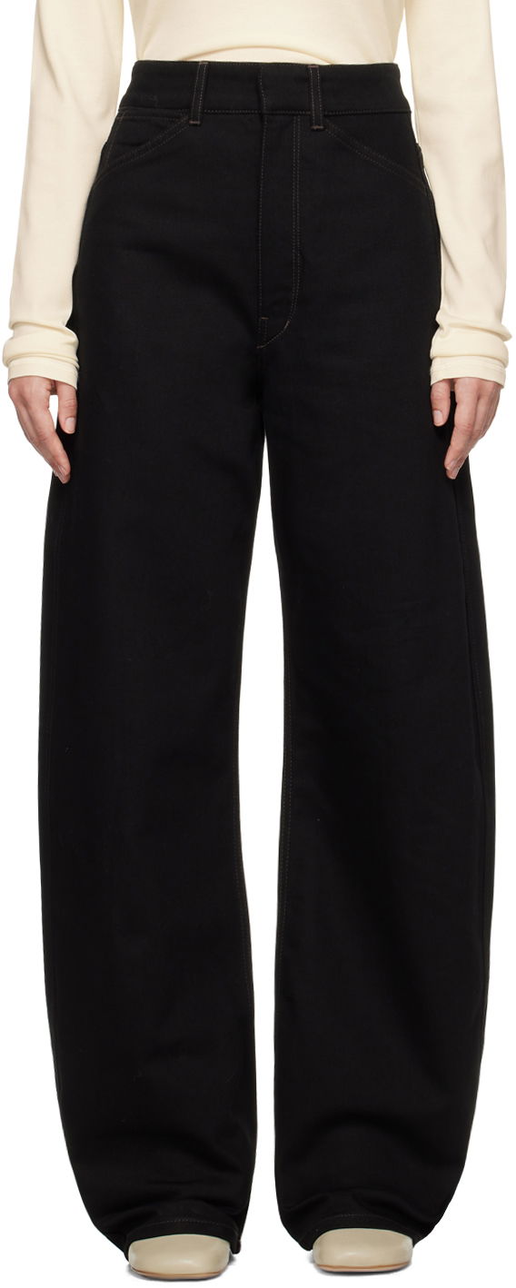 Jeans LEMAIRE LEMAIRE High Waisted Curve Pants Sort | PA1052 LD1000