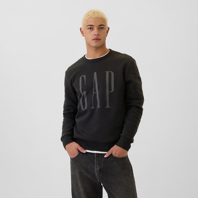 Sweatshirt GAP Sweatshirt Fleece Sweatshirt Black M Sort | 542214-02