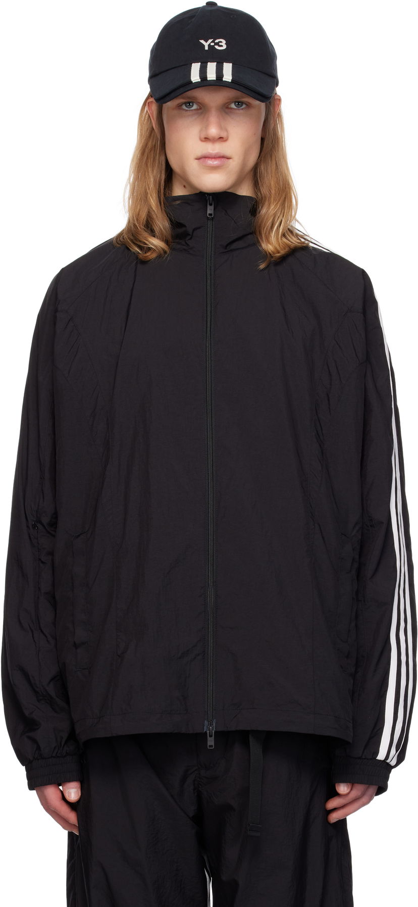 Vindjakke Y-3 3-Stripes Nylon Shell Jacket by Y-3 Sort | JD5999