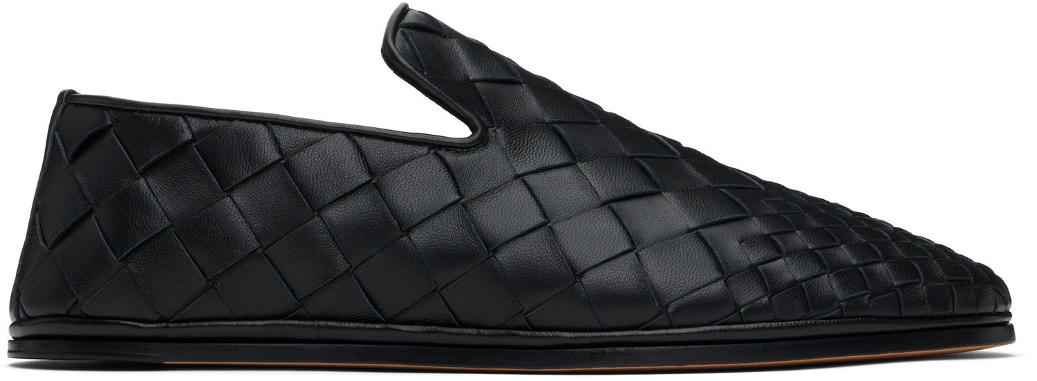 Tøj Bottega Veneta Bottega Veneta Intrecciato Leather Slippers Sort | 819500V55V01000, 0