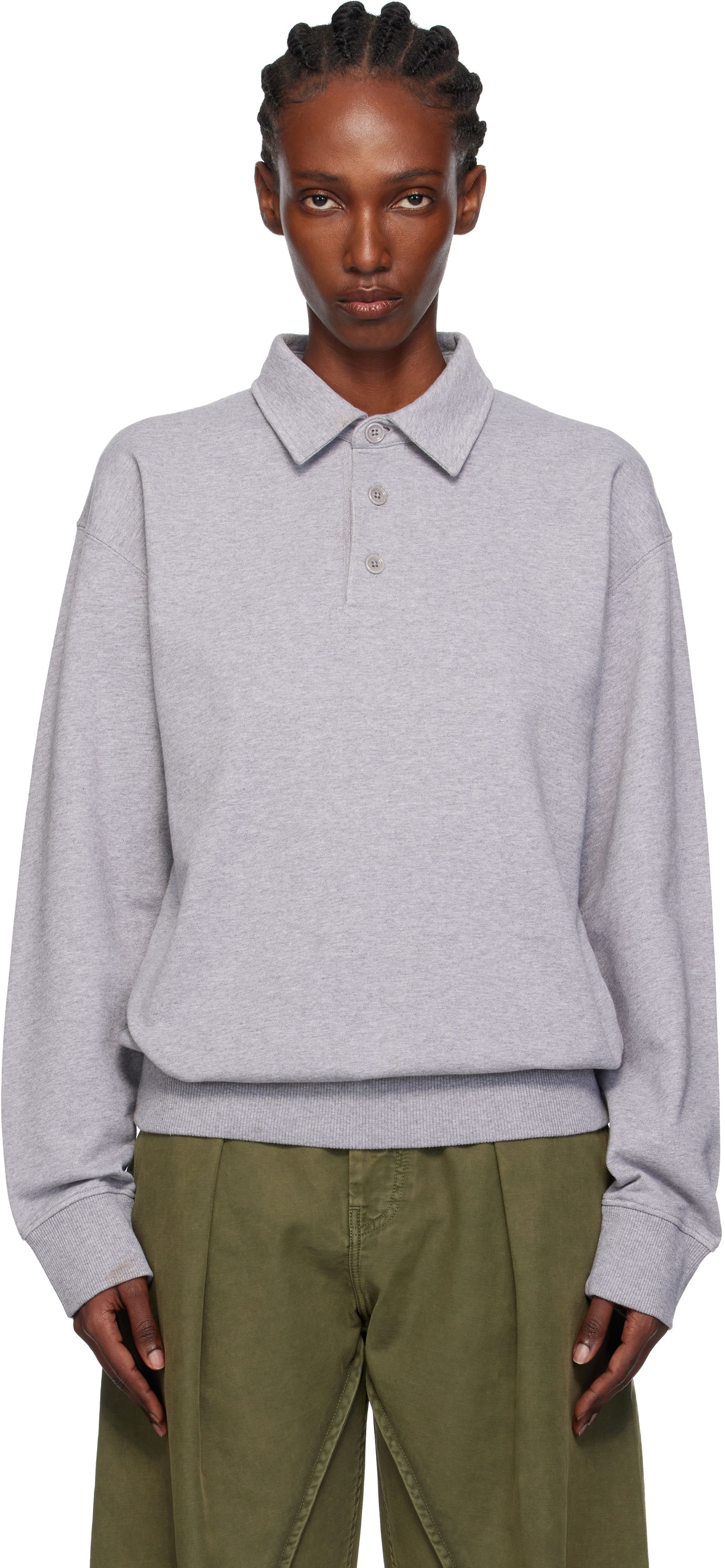 Polo skjorte JW Anderson JW Anderson Rugby Polo Grå | JO0287-PG1632, 0