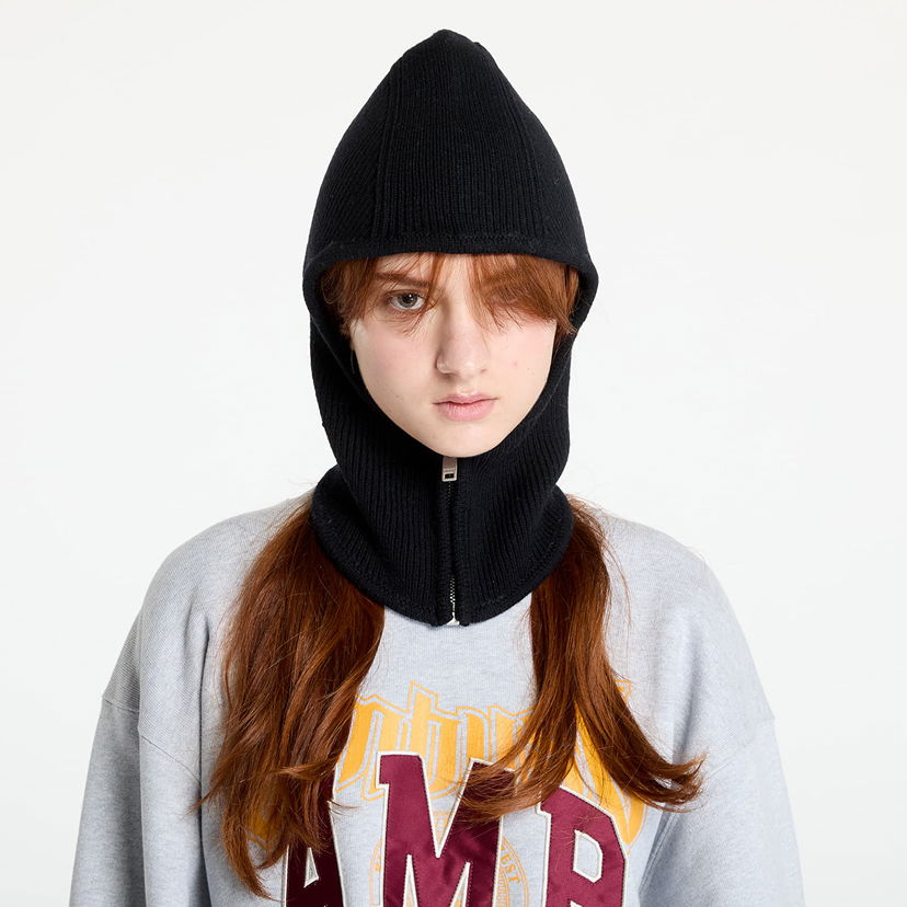 Tørklæde Ambush Rib Knit Balaclava Black Sort | BMLC002F24KNI0011000