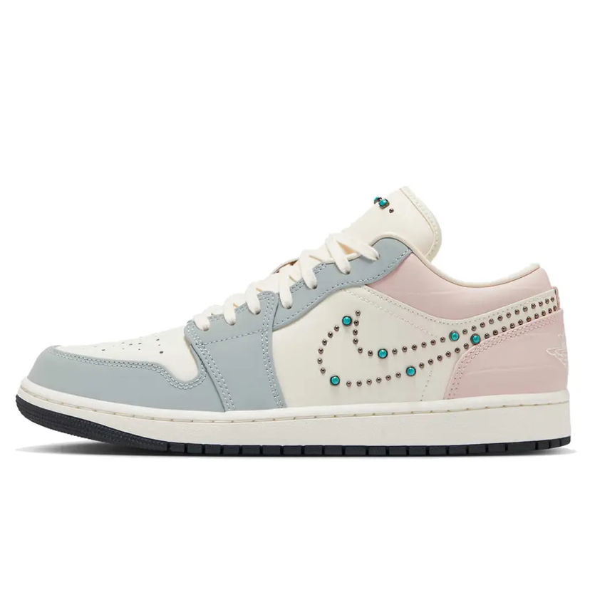 Sneakers og sko Jordan Air Jordan 1 Low 'Turquoise Gem Swoosh' Hvid | IH7319-001