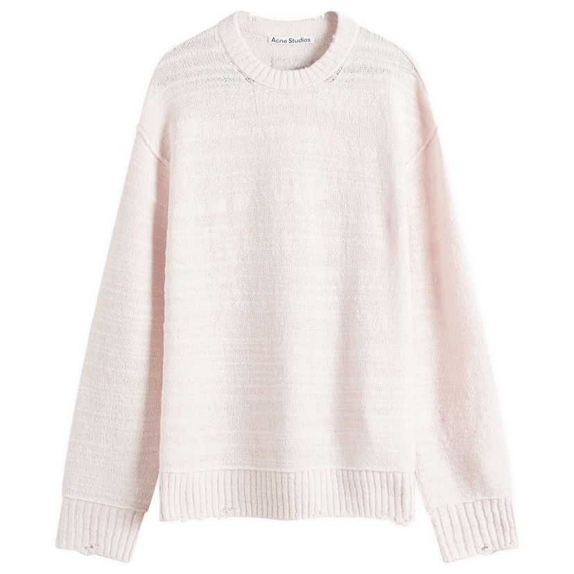Sweater Acne Studios Men's Distressed Hem Slub Knit Sweater, Size Small, by Acne Studios Lyserød | B60361-DR5