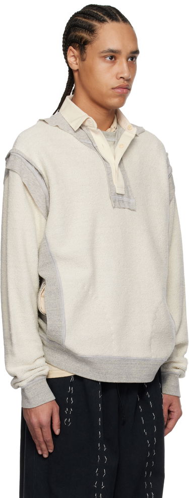 Sweater Maison Margiela Maison Margiela Décortiqué Polo Sweatshirt Beige | S50GU0227 M25022, 1