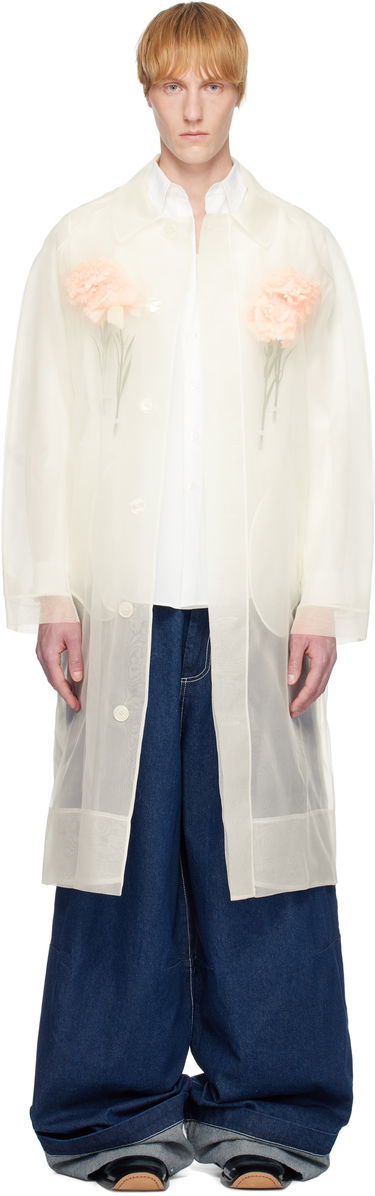 Frakker Simone Rocha Simone Rocha Carnation Car Coat Hvid | 2068 0360, 0