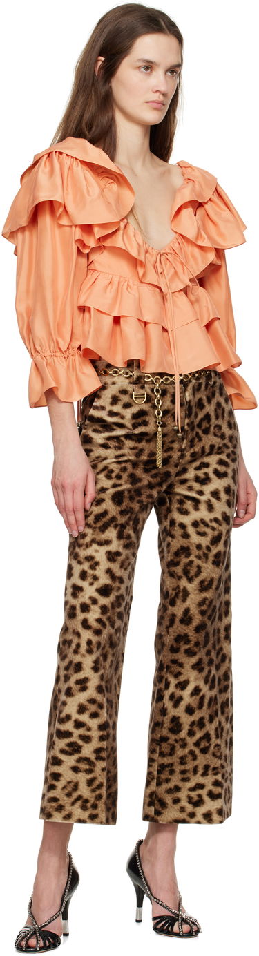 Skjorte CHLOÉ Chloé Cropped Ruffle Blouse Orange | CH25SHT16314, 3