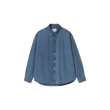 Skjorte Carhartt WIP Carhartt WIP Lucas Long Sleeve Denim Shirt Blå | I034525_9, 2