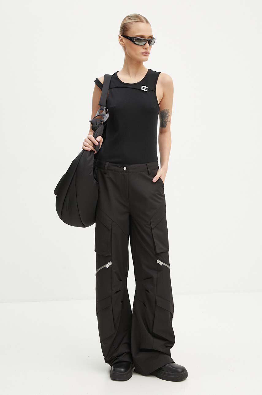 Cargo bukser HELIOT EMIL High Waist Wide Leg Cargo Pants Sort | HE.W.10.149.BLK01, 1
