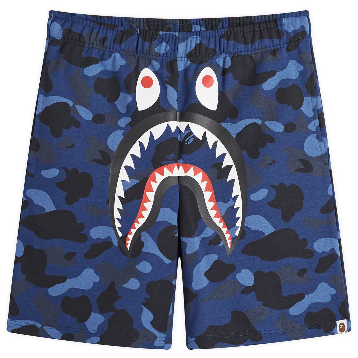 Shorts BAPE A Bathing Ape Men's Colour Camo Shark Sweat Shorts in Navy, Size Large | END. Clothing Mørkeblå | 001SPK301002M-NVY, 0