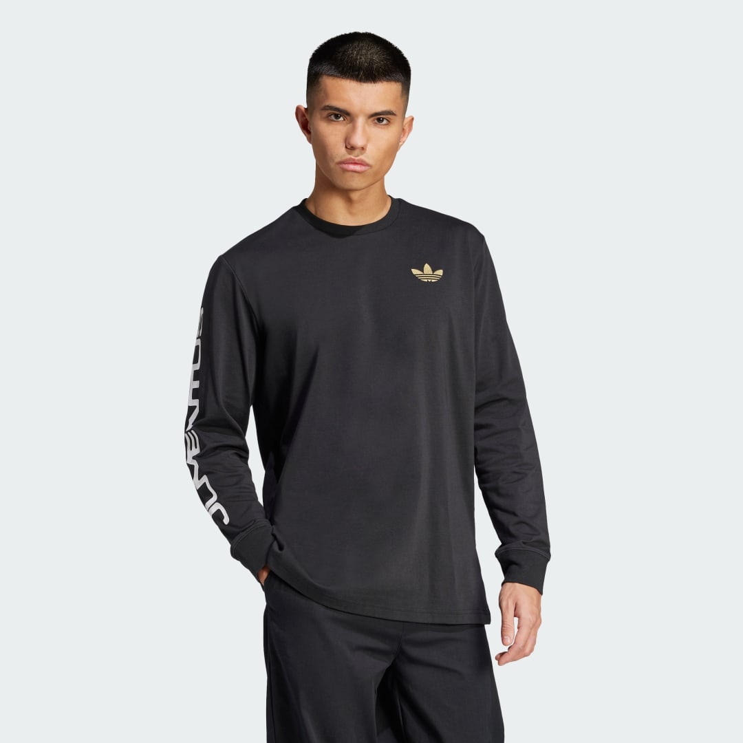 T-shirt adidas Performance Juventus Long Sleeve Graphic T-Shirt Sort | JF2570, 0