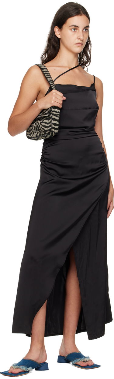 Kjole Han Kjøbenhavn Han Kjobenhavn Asymmetric Midi Dress Sort | W-132773, 3