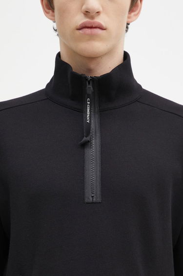 Sweatshirt C.P. Company Diagonal Raised Fleece Half-Zipped Sweatshirt Sort | 17CMSS027A005086W, 3